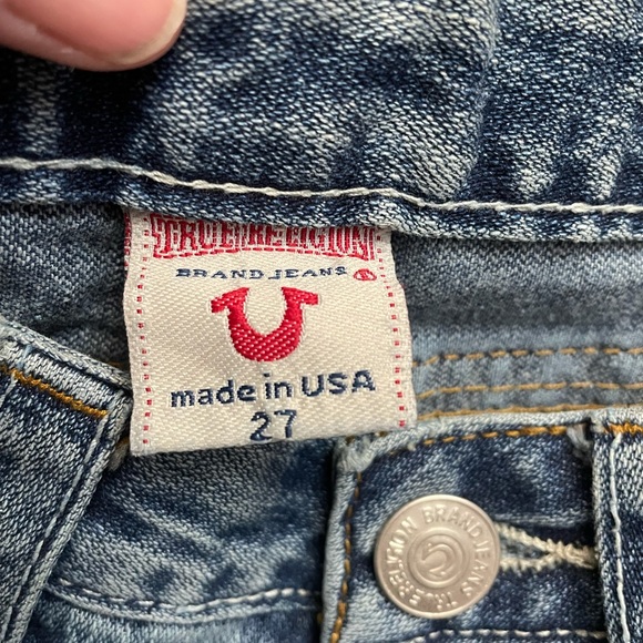 RARE True Religion Lady Godiva Bobby Embroidered Jeans Size 27 . - Picture 5 of 7
